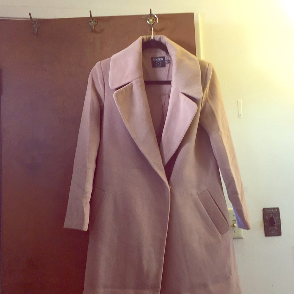 Never worn Light tan petite pea coat